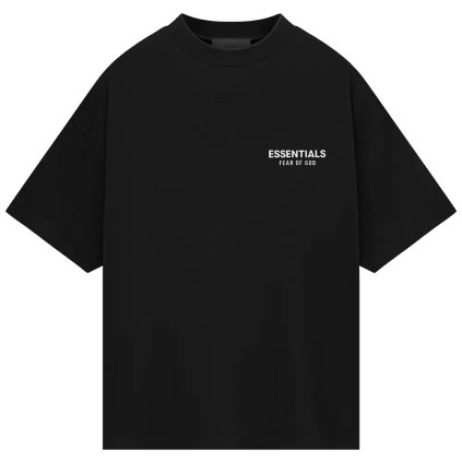 Fear of God Essentials Jersey Crewneck T Shirt Black 1