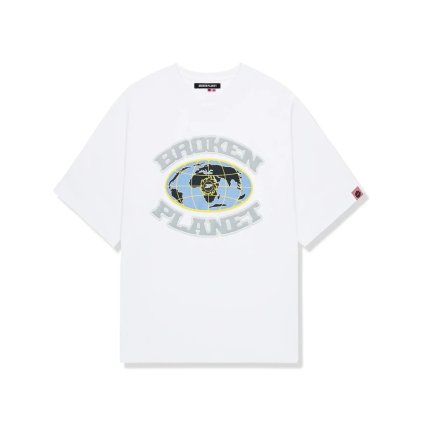 Broken Planet Market Grid T Shirt Snow White 1