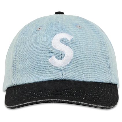 Supreme Pigment Coated 2 Tone S Logo 6 Panel Denim 1