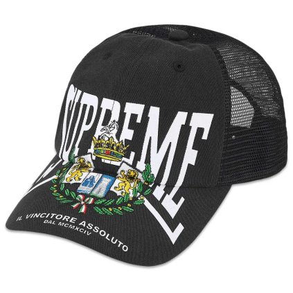 Supreme Crest Mesh Back 6 Panel Black 1