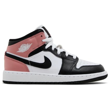 Jordan 1 Mid White Rust Pink Black (GS) 1
