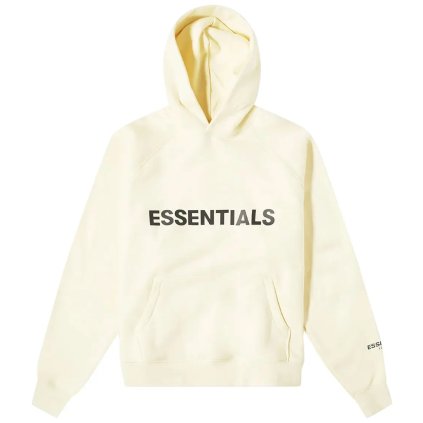 Fear of God Essentials Pullover Hoodie Applique Logo Buttercream 1