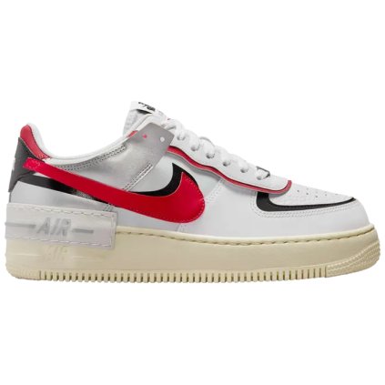 Nike Air Force 1 Low Shadow White Silver Gym Red (Women's)