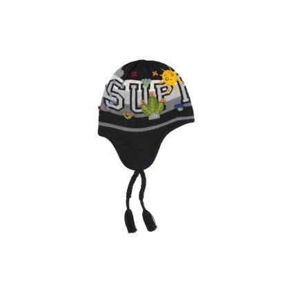 Supreme Felt Applique Earflap Beanie Black