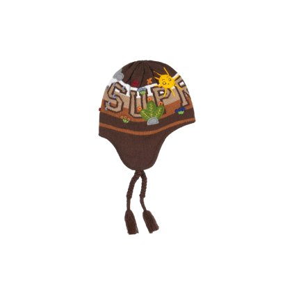Supreme Felt Applique Earflap Beanie Brown
