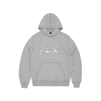 Corteiz Satin Allstarz Applique Hoodie Grey