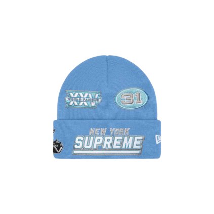 Supreme New Era Football Beanie Light Blue