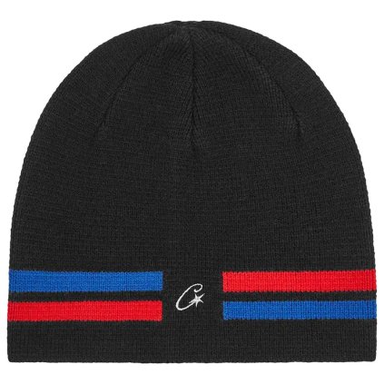 Corteiz VVS Knit Beanie Cream Black Red Blue