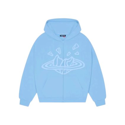 Broken Planet Market Sky Blue Zip Up Hoodie Sky Blue