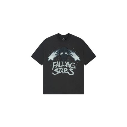 Broken Planet Falling Stars T Shirt Soot Black