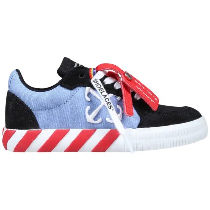 OFF WHITE Vulc Low Black Light Blue (Kid's)