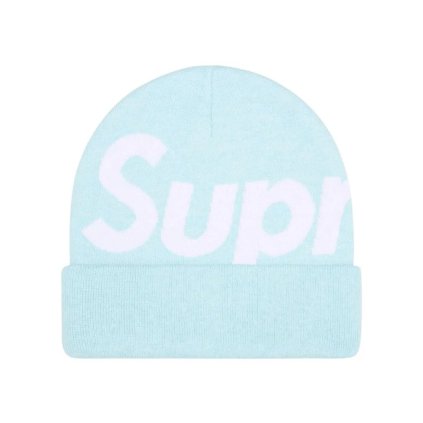 Supreme Big Logo Beanie (FW25) Light Blue