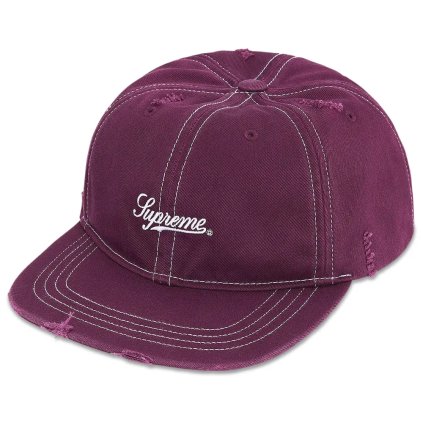 Supreme Distressed Script 6 Panel Red 1