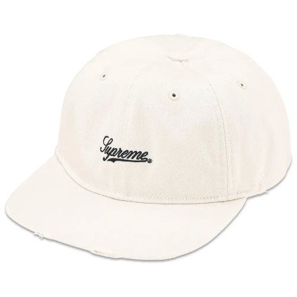Supreme Distressed Script 6 Panel White 1