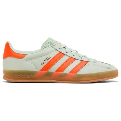 adidas Gazelle Indoor Linen Green Solar Orange (W) 1