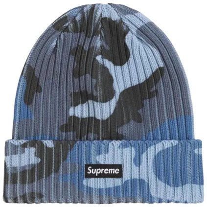 Supreme Overdyed Beanie (SS26) Blue Camo