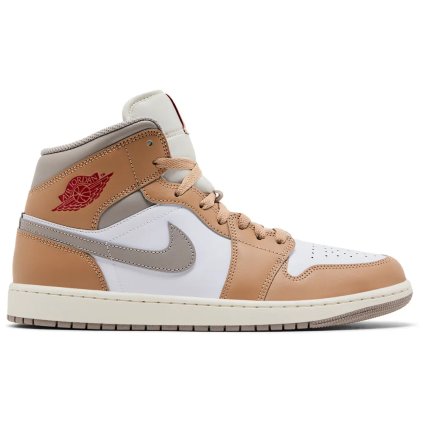 Jordan 1 Mid Rattan White College Grey 1
