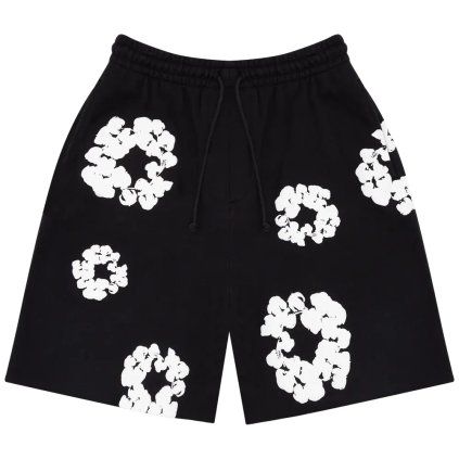 Denim Tears The Cotton Wreath Shorts Black 1