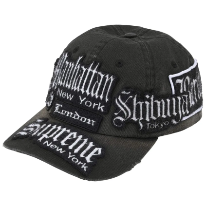 Supreme City Patches 6 Panel Hat Black 1