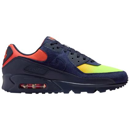 Nike Air Max 90 Blackened Blue Lemon Venom Hyper Crimson Gradient 1