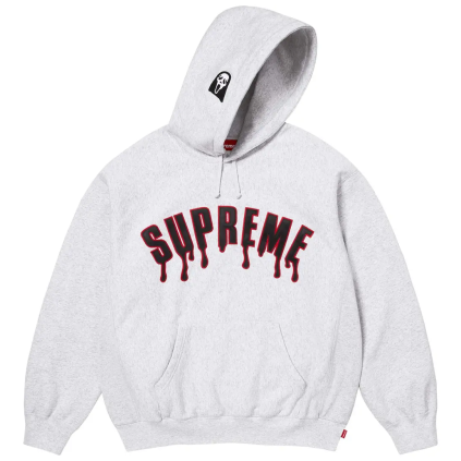 Supreme Ghostface Arc Hooded Sweatshirt Ash Grey 1