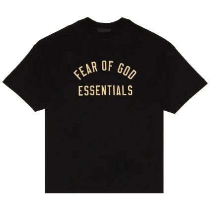 Fear of God Essentials Jersey Crewneck Tee Black 1