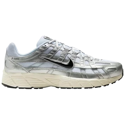 Nike P 6000 White Metallic Silver Flat Silver Black 1