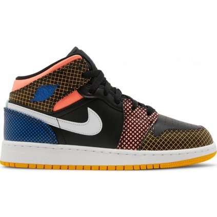 Jordan 1 Mid MMD Multi Color Grid (GS) 1