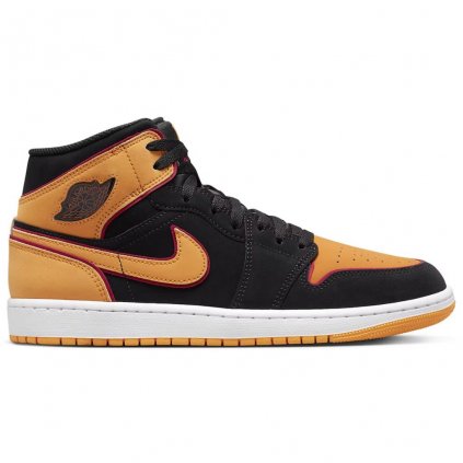 Jordan 1 Mid Fat Tongue Black Orange 1