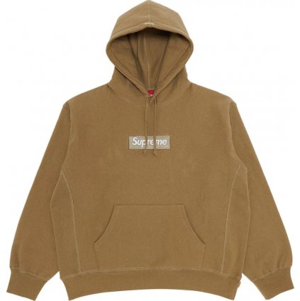 Supreme Box Logo Hooded Sweatshirt (FW23) Dark Sand 1