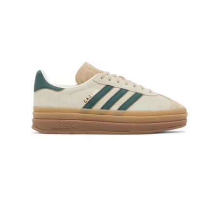 adidas Gazelle Bold Magic Beige Collegiate Green (W) 1