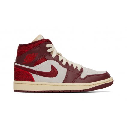 Jordan 1 Mid SE Tiki Leaf Team Red 1