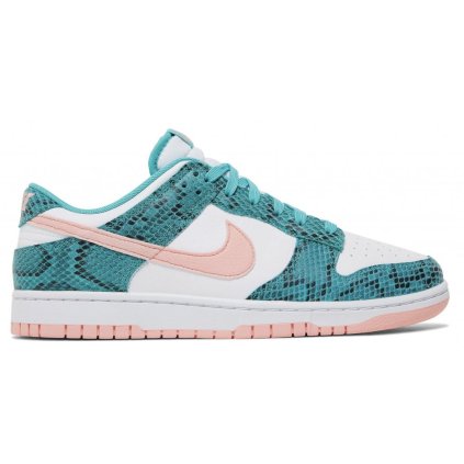 Nike Dunk Low Snakeskin Washed Teal Bleached Coral 1
