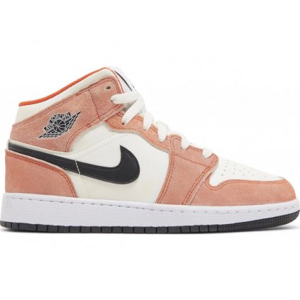 Jordan 1 Mid SE Orange Suede (GS) 1