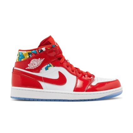 Jordan 1 Mid Barcelona Sweater Red Patent 5