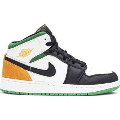 Jordan 1 Mid SE White Laser Orange Lucky Green (GS) 1