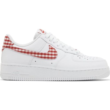 Nike Air Force 1 Low '07 Essential White Mystic Red Gingham 1