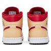 Jordan 1 Mid Light Curry Cardinal 4