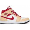 Jordan 1 Mid Light Curry Cardinal 1