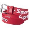 Supreme Repeat Leather Belt (FW25) Red