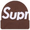Supreme Big Logo Beanie (FW25) Brown 1