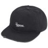 Supreme Distressed Script 6 Panel Black 1
