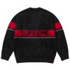 Supreme Brushed Stripe Sweater Black 2