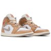 Jordan 1 Mid Rattan White College Grey 2