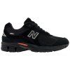 New Balance 2002R Black Castlerock Red