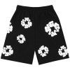 Denim Tears The Cotton Wreath Shorts Black 2