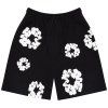 Denim Tears The Cotton Wreath Shorts Black 1