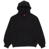 Supreme Satin Applique Hooded Sweatshirt (SS26) Black 1
