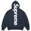 Supreme Satin Applique Hooded Sweatshirt (SS26) Washed Navy 2