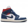 Jordan 1 Mid French Blue Gym Red 1